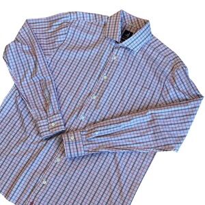 johnnie-O Shirt Men's Large Crimson Plaid Osage Prep-formance Button Down Shirt